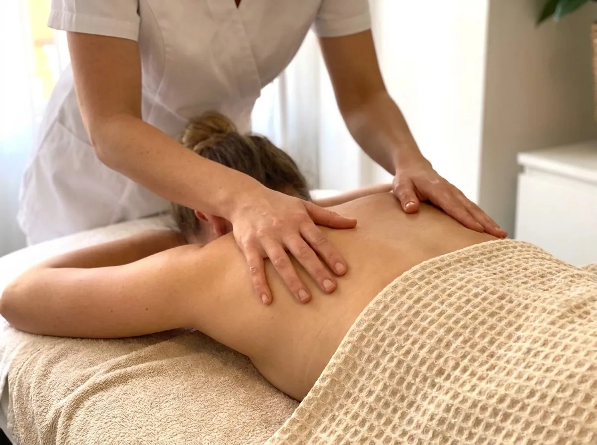 Relaxing back massage treatment