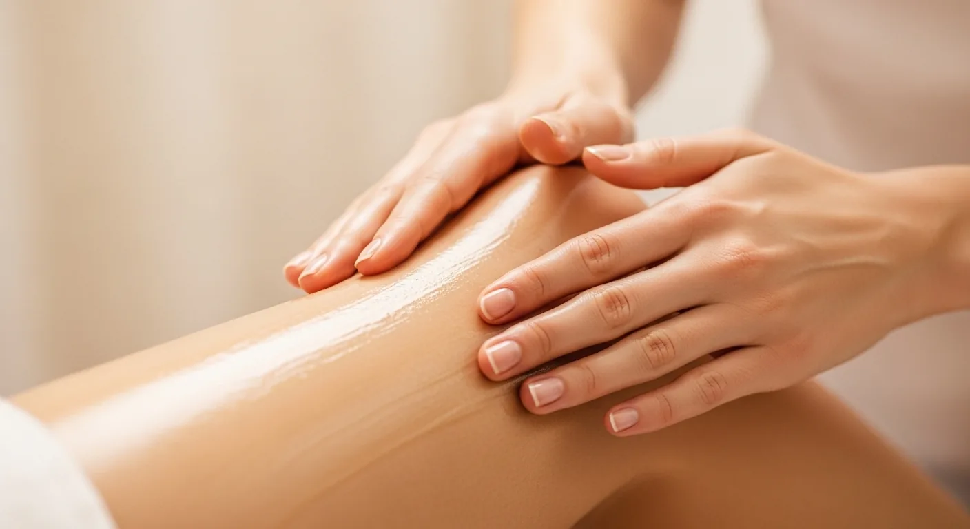 Professional leg waxing treatment